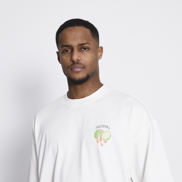 Printed tee "Abbot" Off white